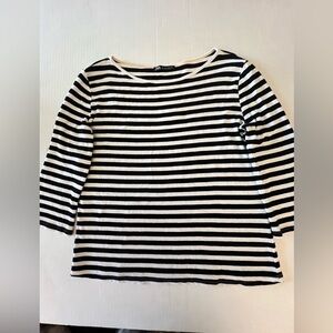 ZARA BLACK & WHITE 3/4 LENGTH SLEEVE TUNIC TOP. SIZE LARGE